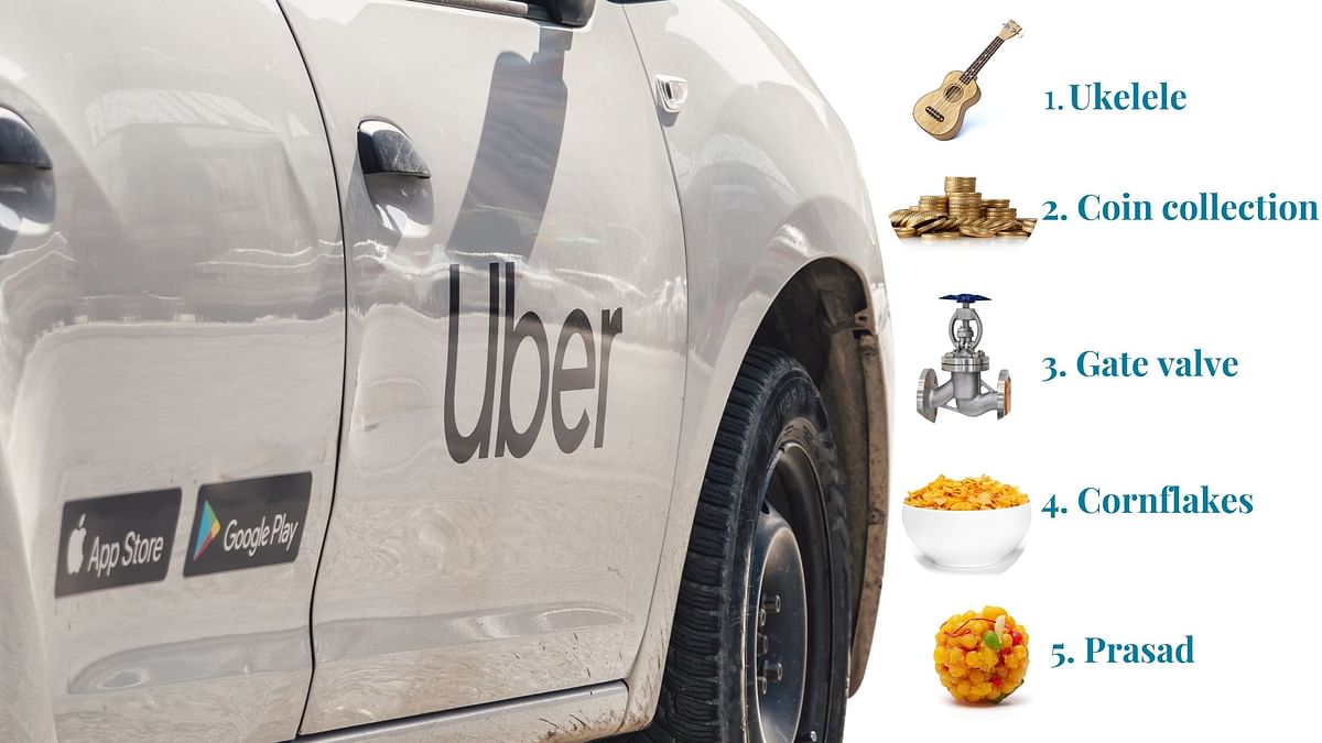 Most unique items forgotten as per Uber