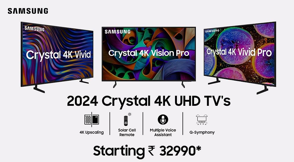 Samsung 2024 Crystal 4K series smart TVs.