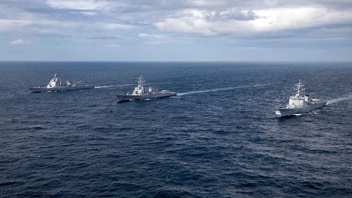 South Korea, Japan, US hold naval drills amid North Korea threats