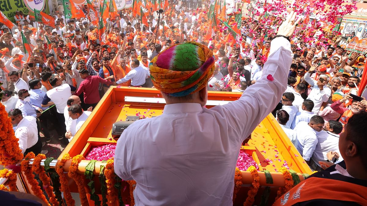 Amit Shah holds roadshow in Gandhinagar Lok Sabha seat; appeals to people to ensure BJP's win