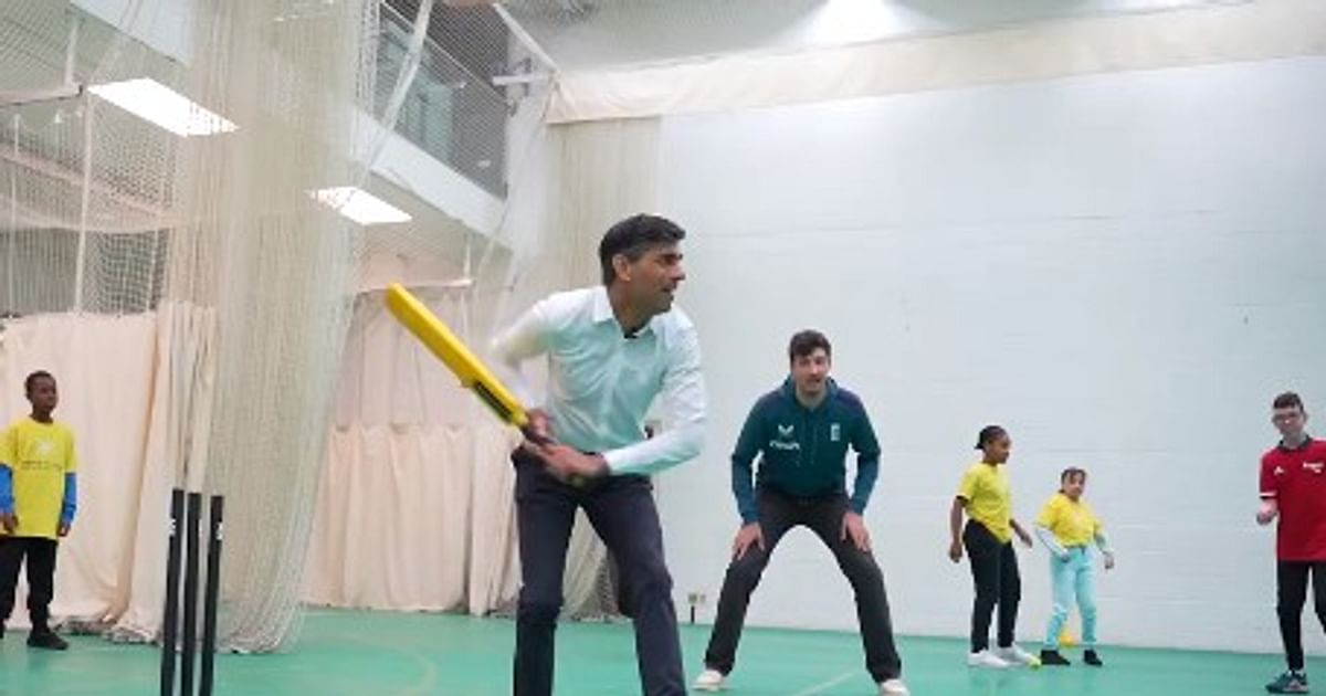 Watch: UK PM Rishi Sunak takes on England’s fast-bowling legend James Anderson