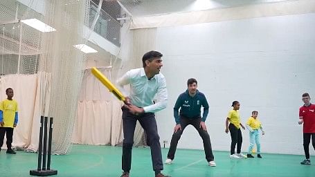 Watch: UK PM Rishi Sunak takes on England's fast-bowling legend James Anderson
