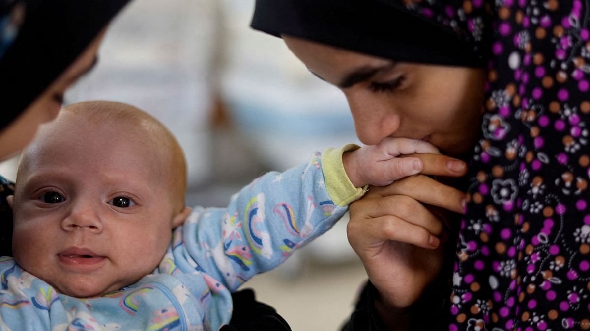 Gaza war separates parents from their new born baby