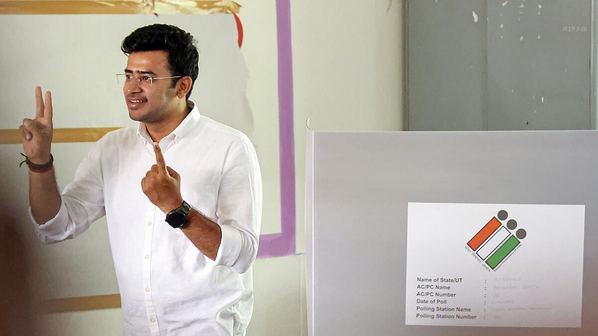 Lok Sabha Elections 2024 (Bengaluru updates) | Bengaluru sees just under 50% turnout, Tejasvi Surya booked for 'soliciting votes on ground of religion'