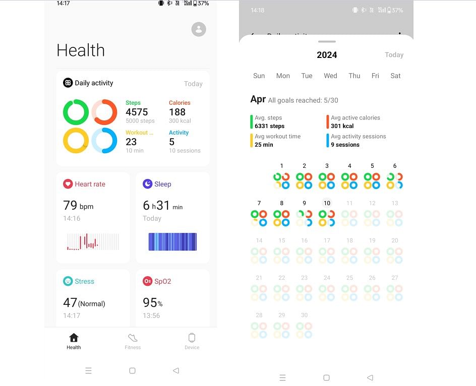 Health data tracked by OnePlus Watch 2 will be available on OHealth app.