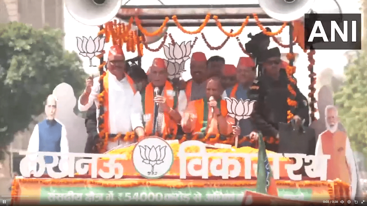 Lok Sabha Election Updates | Rajnath Singh holds roadshow ahead of filing his nomination in Lucknow