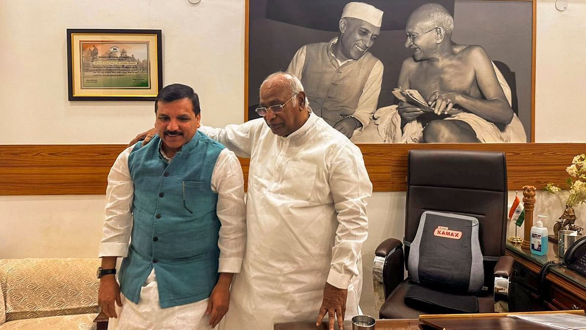 AAP leader Sanjay Singh meets Kharge, pitches for common minimum programme for I.N.D.I.A. bloc