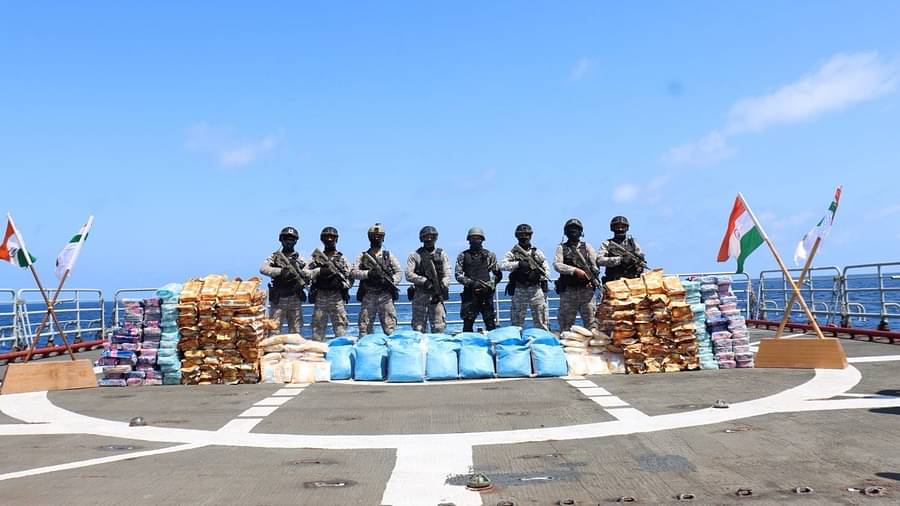 Indian Navy Seizes Nearly a Ton of Drugs in Arabian Sea Raid