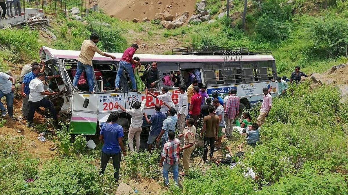MP: 10 passengers injured as bus parked for repair work slides into valley