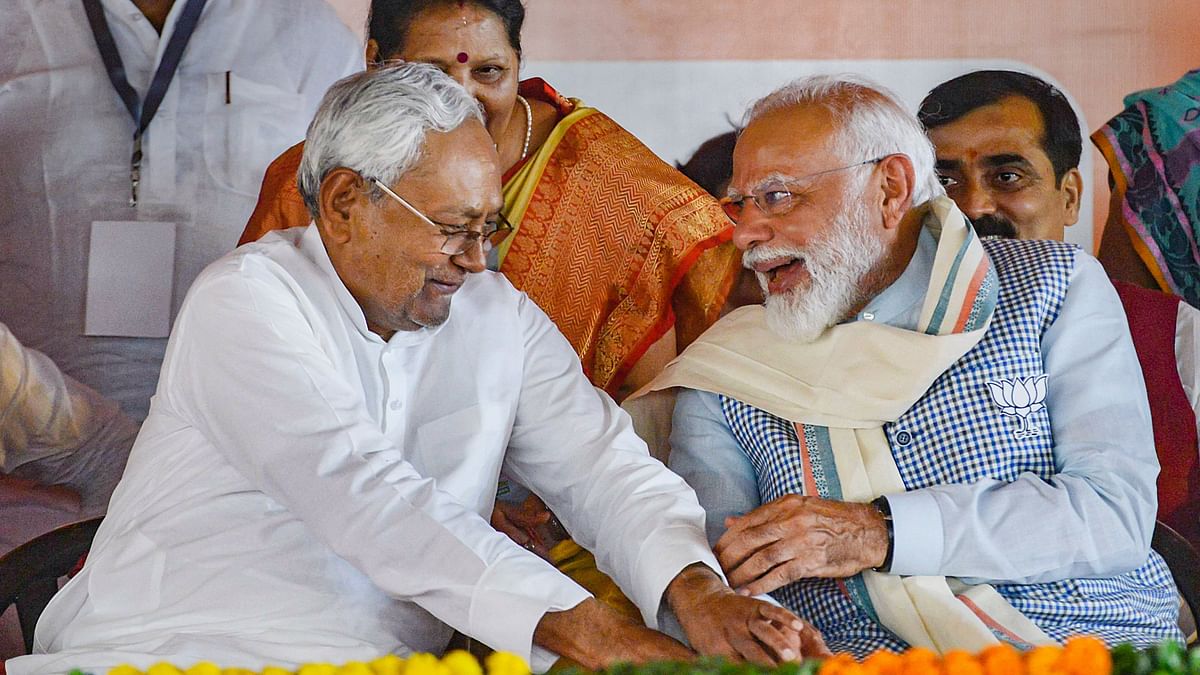 Prime Minister Narendra Modi with Bihar Chief Minister Nitish Kumar.