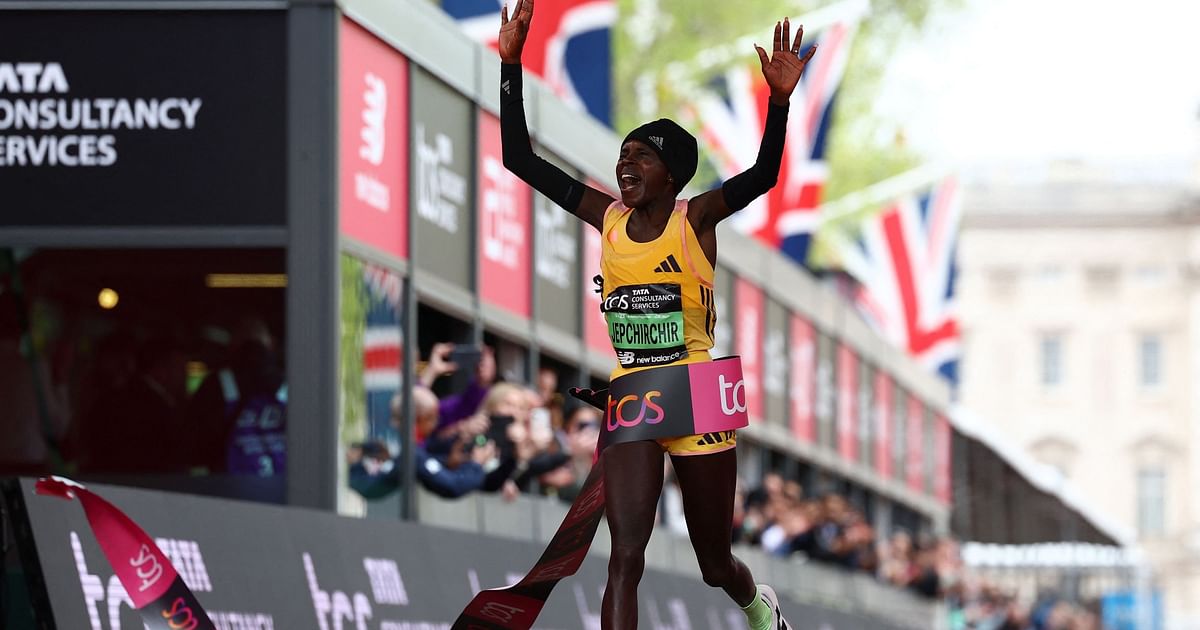 Jepchirchir shatters women’s-only world record to claim victory in London Marathon