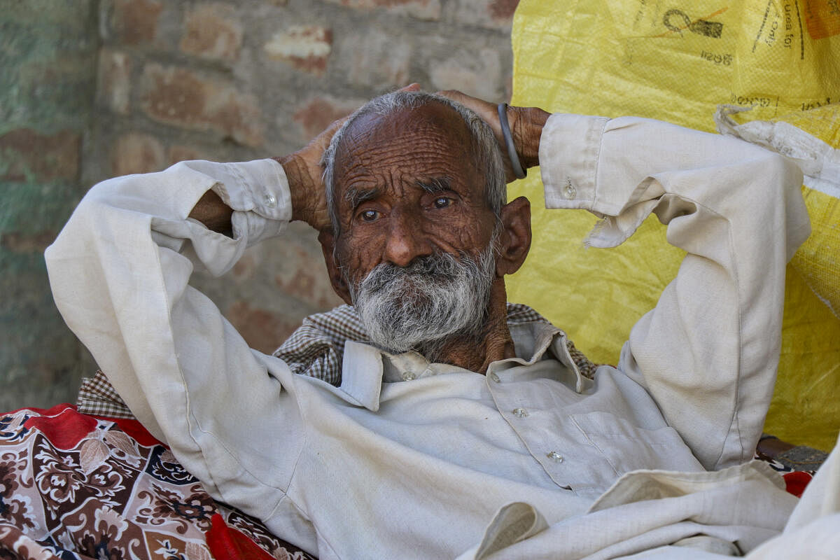 Bachan Lal, a 95-year old elderly man from the border village of Suchetgarh of Jammu Lok Sabha constituency, is set to vote under 'postal ballot facility' made available for people above 85 years of age by the Election Commission of India (ECI) for the upcoming Lok Sabha polls, near Jammu, Saturday, April 6, 2024.
