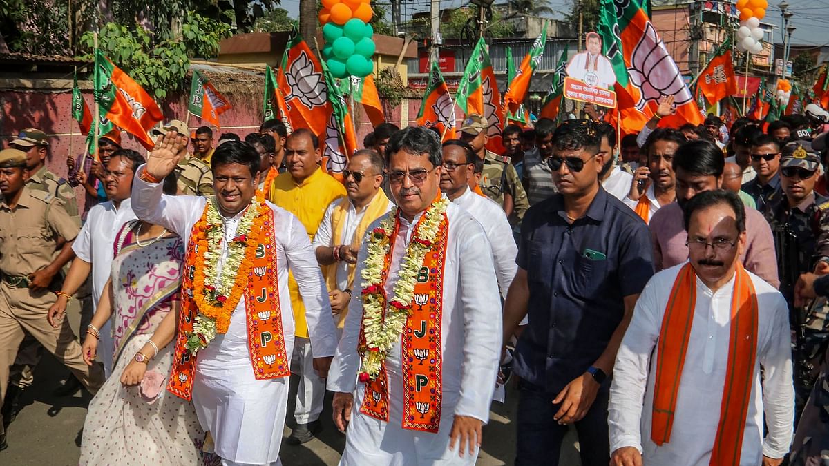 Accompanied by Tripura CM, BJP West Bengal chief Sukanta files nomination from Balurghat