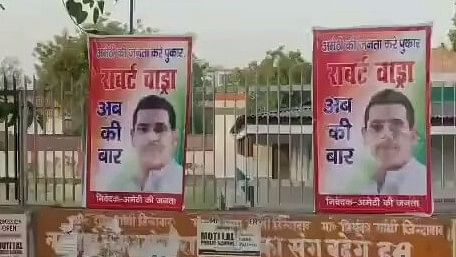 Lok Sabha Elections 2024 | Posters featuring Robert Vadra surface in UP's Amethi, Congress says 'BJP did it'
