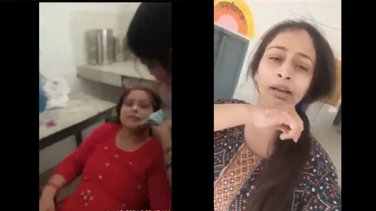 Watch | Caught enjoying facial in school canteen, UP principal bites teacher
