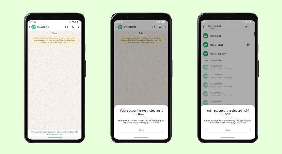 WhatsApp is testing Account Restriction feature on its messenger app.