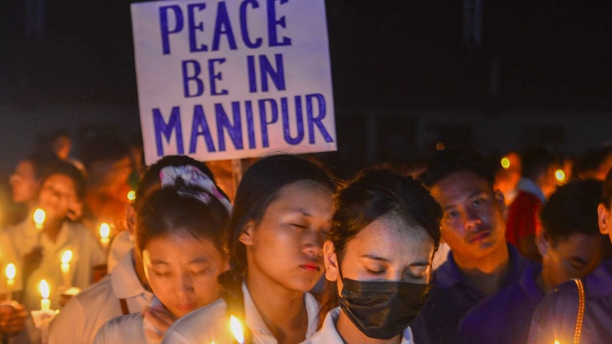 Seven women shave head, take out cycle rally to spread message of peace in Manipur