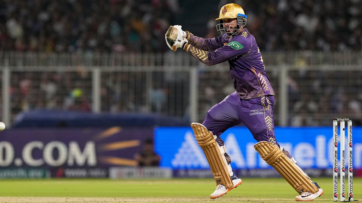 Venkatesh Iyer's aggressive yet composed batting style in the middle order makes him a key player in KKR's lineup. 
