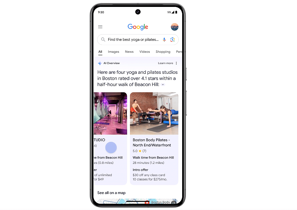 AI Overview feature of Search app.