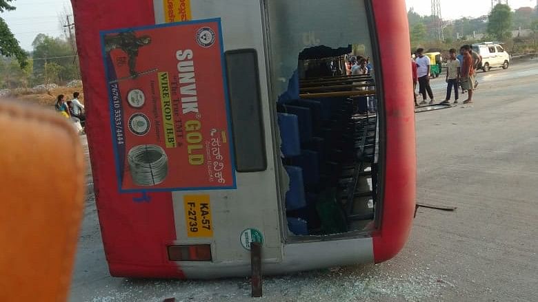 Four injured in KSRTC bus accident in Bengaluru