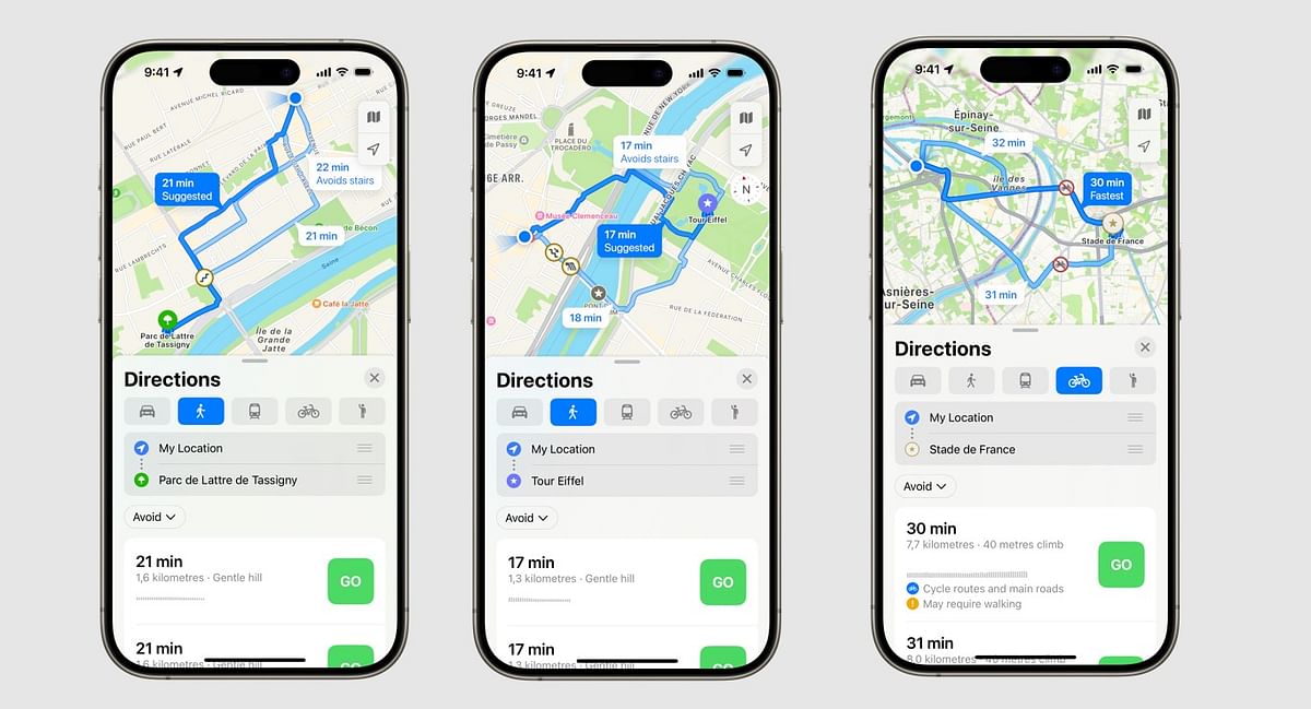 Apple Maps will offer transit details for tourists in Paris.