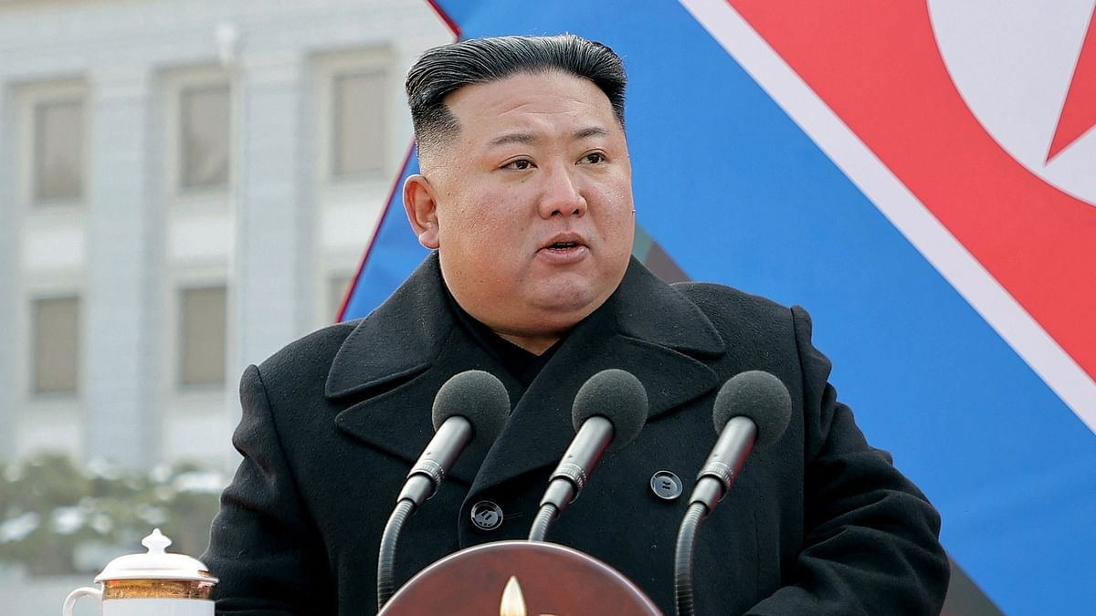 North Korea displays leader's portrait beside predecessors for first time