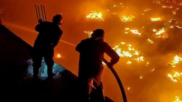 Fire breaks out in slum in outer Delhi