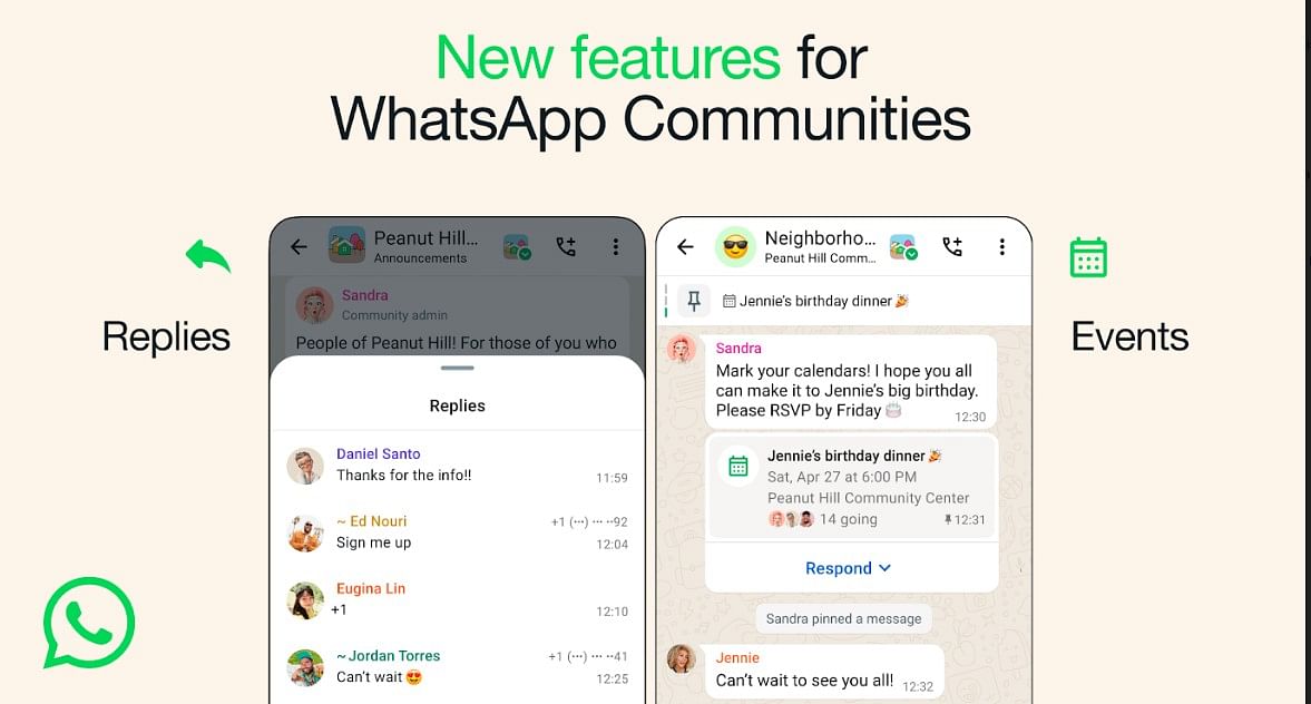 WhatsApp Communities get new features.