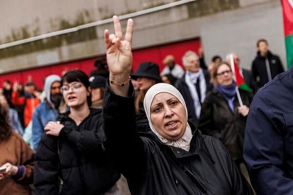 Demonstration 'Everyone on the street for a free Palestine' at Forum in Copenhagen.