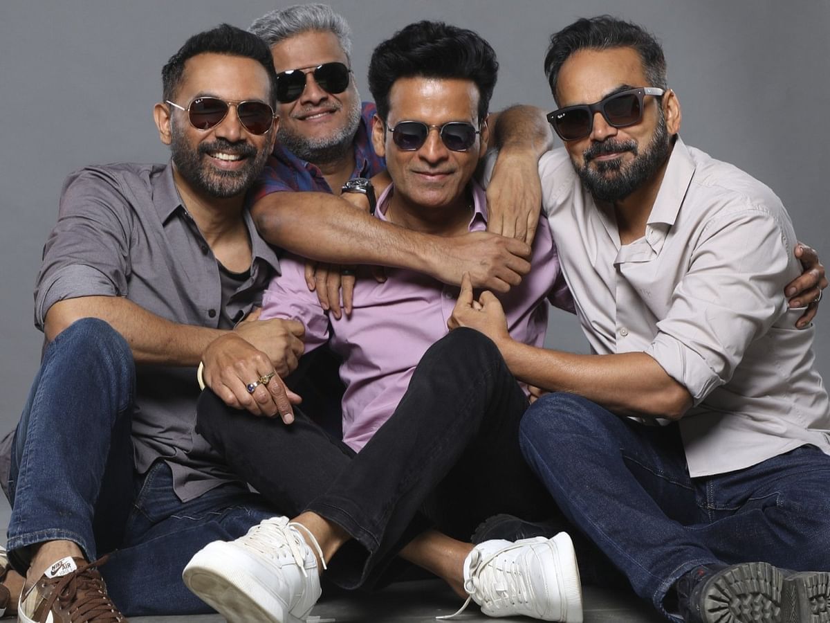 Manoj Bajpayee with The Family Man makers.