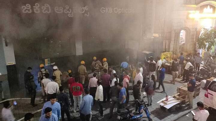 Fire breaks out at shop in Bengaluru's MG road