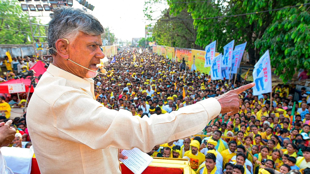 TDP President Nara Chandrababu Naidu.