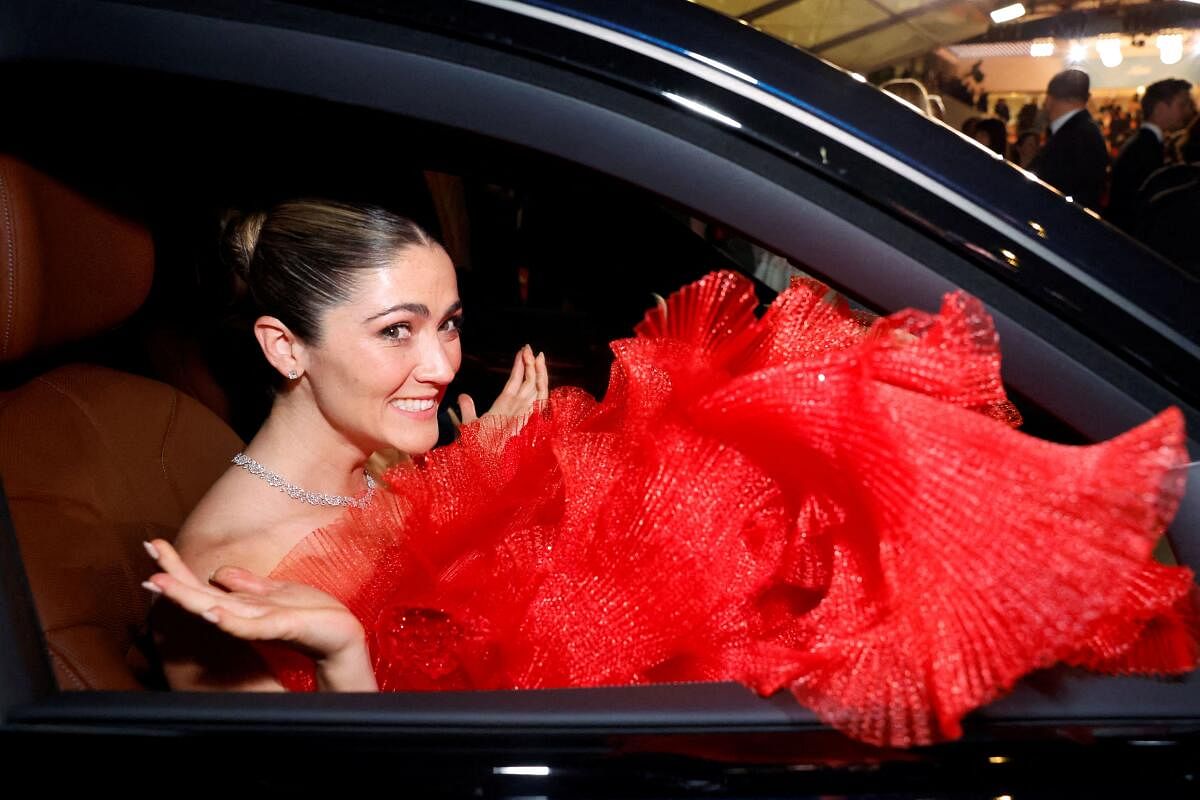 Cast member Isabelle Fuhrman leaves following the screening of the film "Horizon: An American Saga - Chapter 1" Out of competition at the 77th Cannes Film Festival in Cannes, France, May 19, 2024.