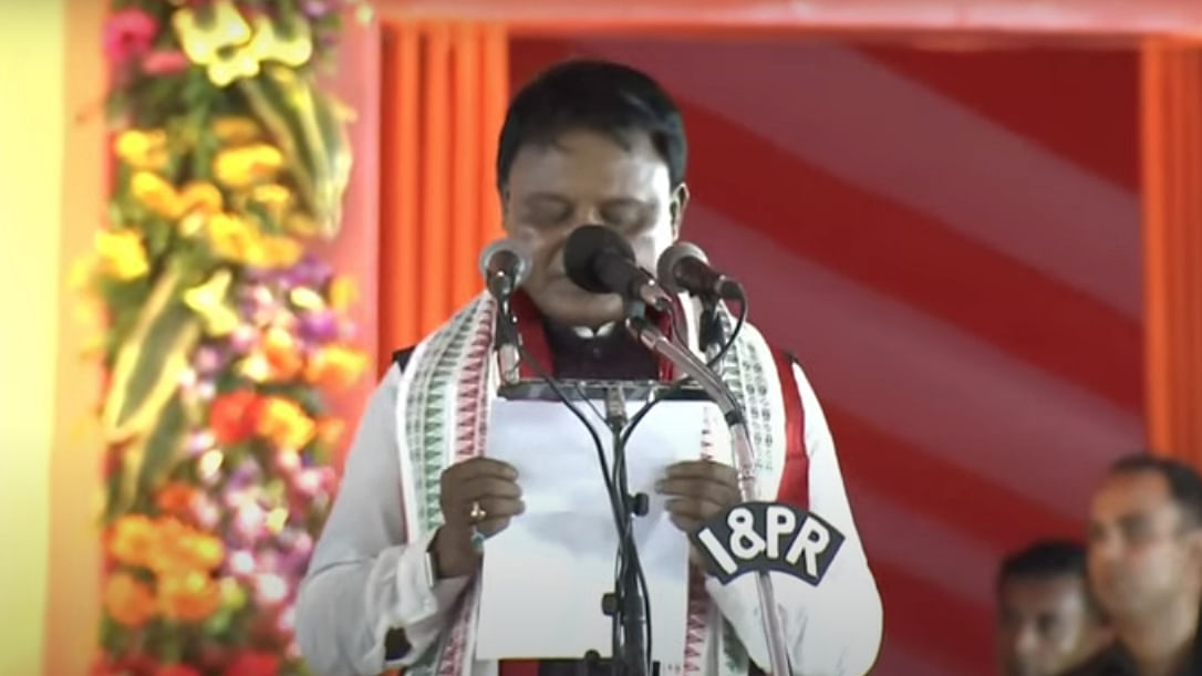 Four-time MLA and tribal leader Mohan Majhi takes oath as BJP’s first chief minister of Odisha