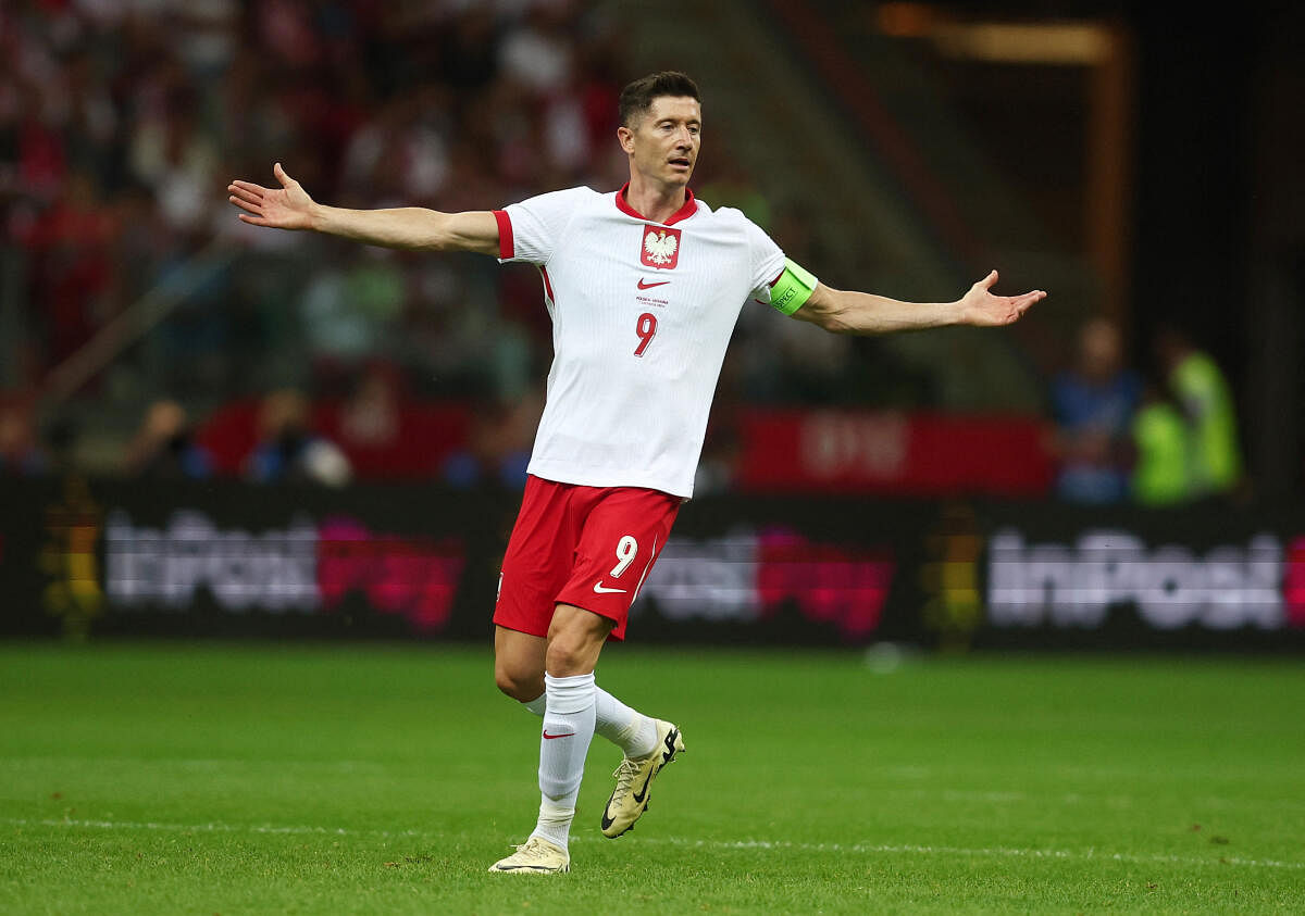 Poland's Robert Lewandowski.