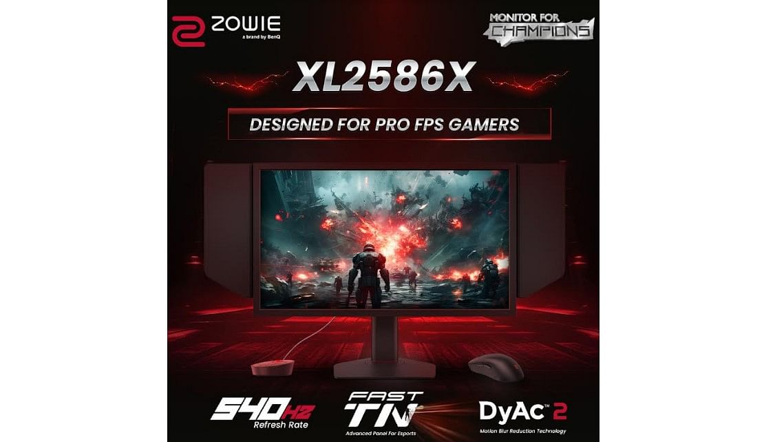 BenQ ZOWIE XL2586X gaming monitor.