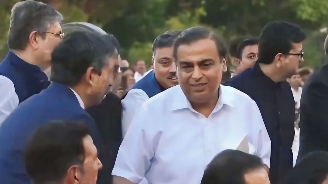 RIL Chairman and Managing Director Mukesh Ambani at the swearing-in ceremony of the new Union government, at the Rashtrapati Bhavan in New Delhi.