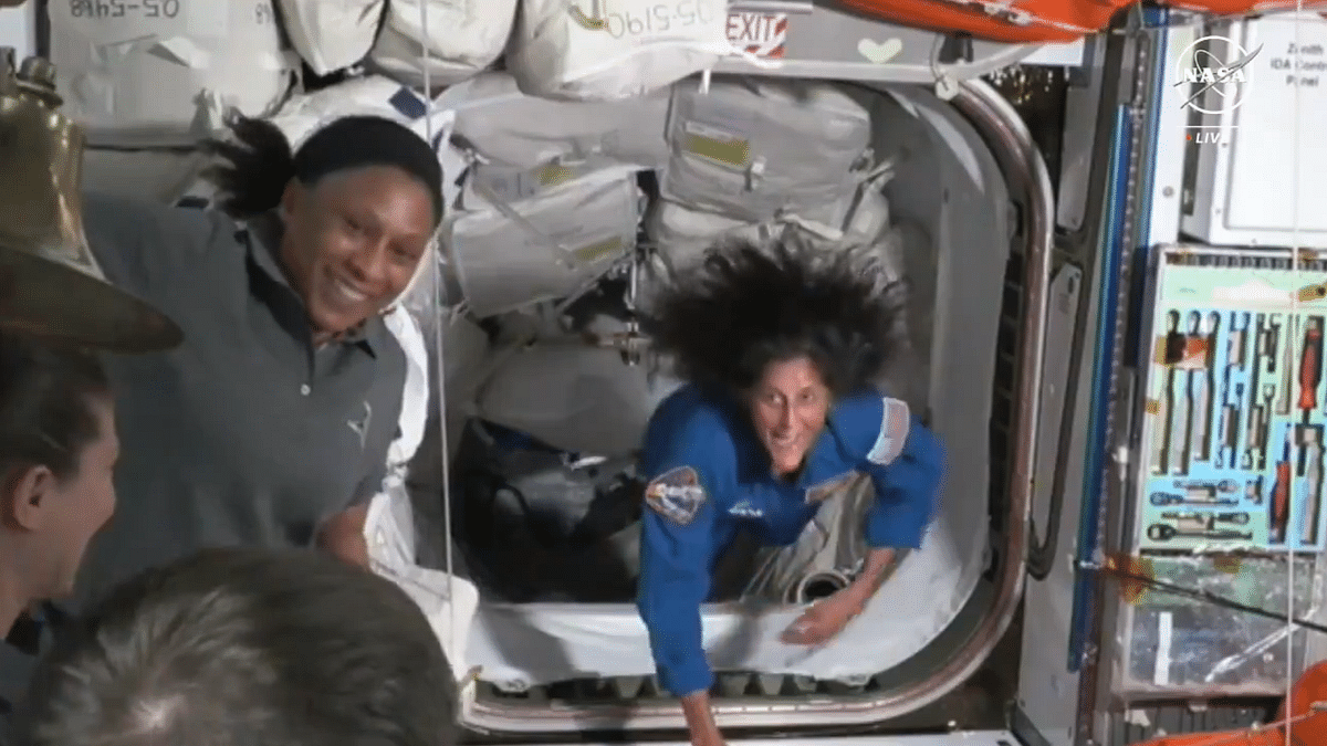 Home Space Home: Sunita Williams breaks into a dance as she enters ISS on her third trip