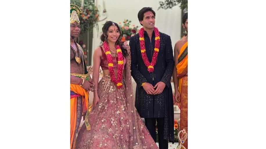 Reportedly, the couple had a Christian wedding followed by a traditional Hindu wedding ceremony.