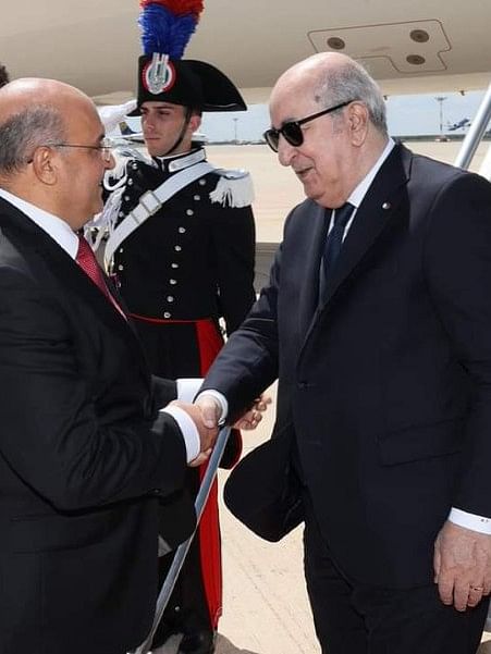 Algerian President Abdelmadjid Tebboune is also in Italy to attend the summit. He will deliver a speech and hold meetings with world leaders on the sidelines of the summit.
