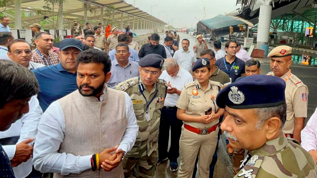 Civil Aviation Minister K Rammohan Naidu rushed to the spot and took stock of the situation. He said "we're monitoring the situation and the injured had been hospitalised".