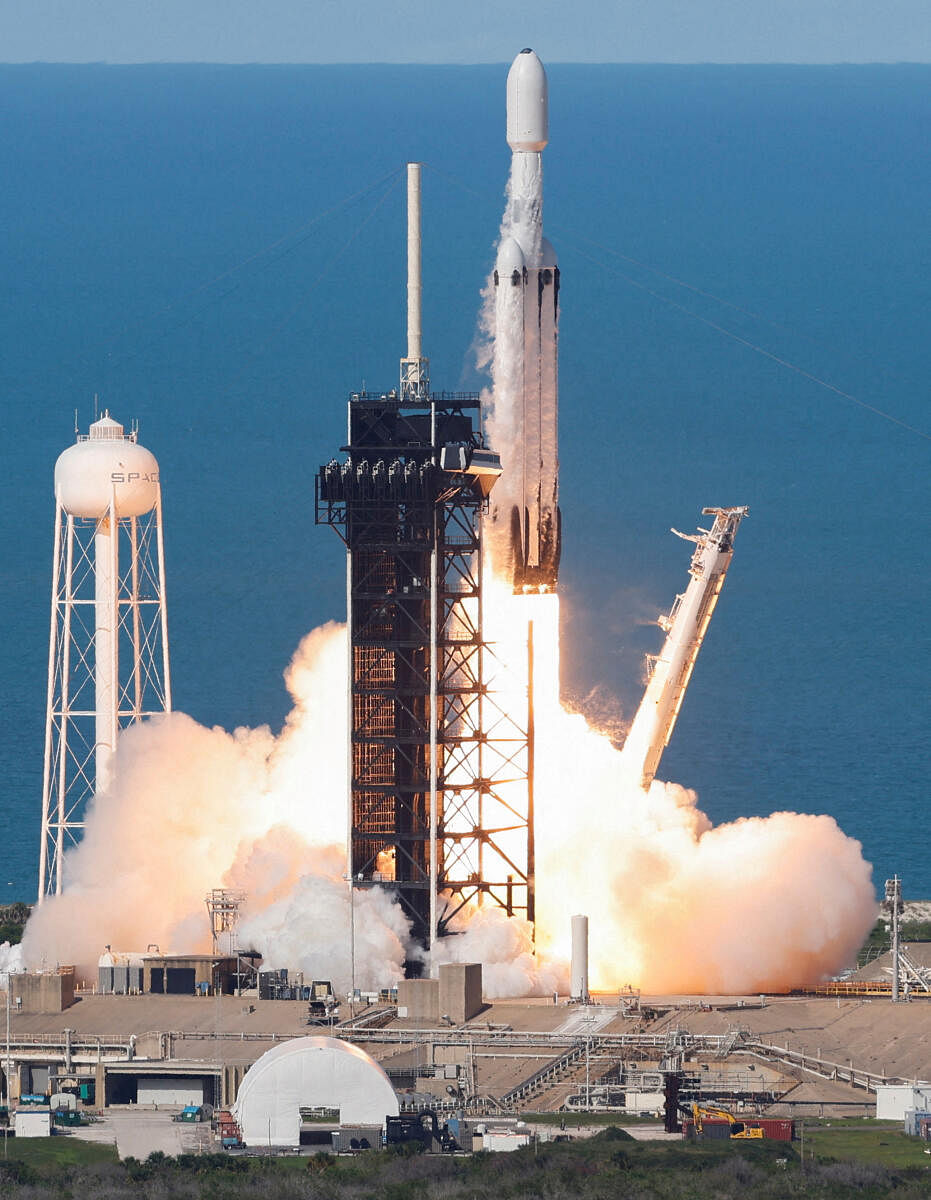 <div class="paragraphs"><p>A SpaceX Falcon Heavy rocket lifts off with the fourth and final satellite of the next-generation series of geostationary weather satellites for NASA and NOAA in Cape Canaveral, Florida, U.S. June 25, 2024.</p></div>