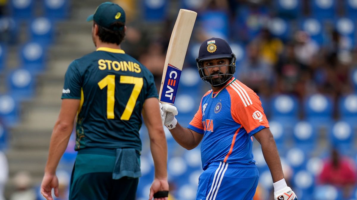 Batting first, Team India’s skipper Rohit Sharma smashed eight sixes and seven fours in his 41-ball blitz which laid the foundation for India's imposing 205-5, their highest total in the tournament.