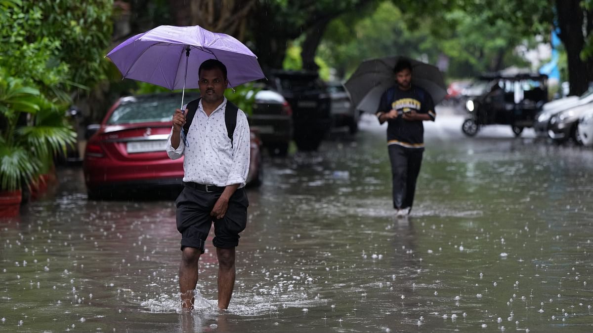 The torrential downpour, which began early in the morning, brought Delhi to a standstill as several streets reported waterlogging.