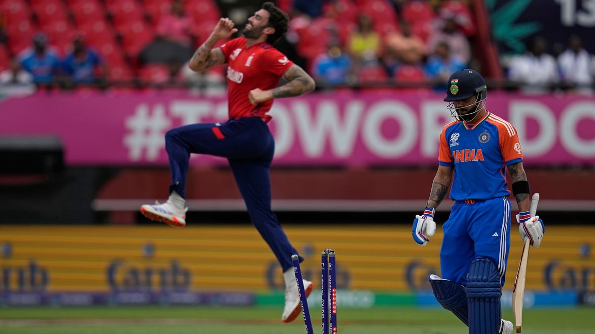 India were 40-2 in the powerplay after Virat Kohli (nine) and Rishabh Pant (four)  fell cheaply.