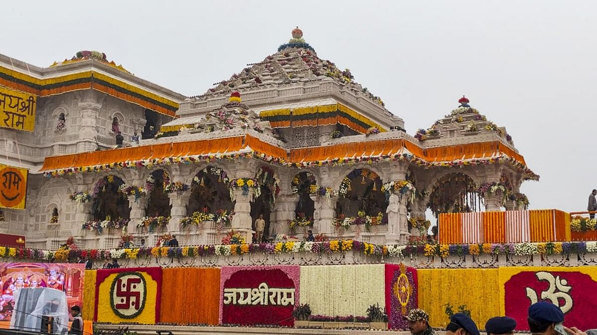 Ayodhya Ram temple's roof leaking after heavy showers on Saturday night; priest blames lack of drainage