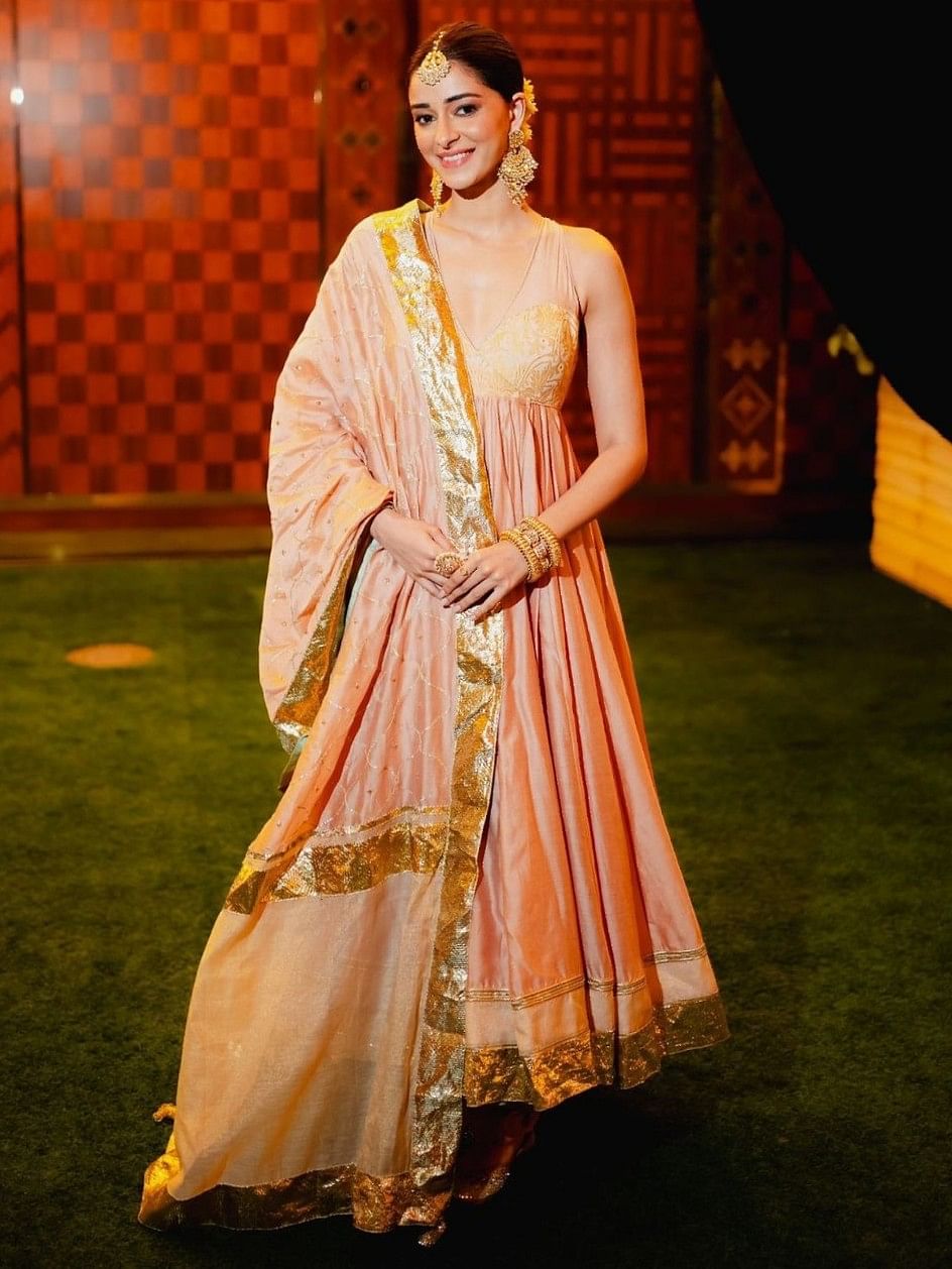 Ananya Panday at Anant Ambani and Radhika Merchant's Haldi ceremony.