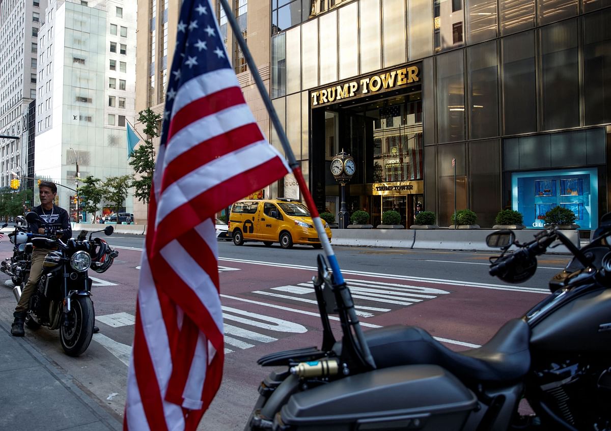 A view shows the entrance of the Trump Tower after former U.S. President Trump was injured during a campaign rally, in New York. 