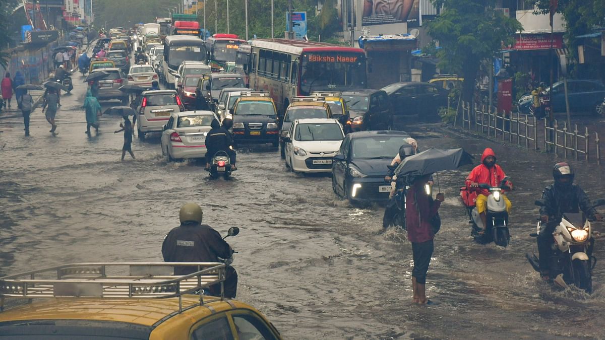 Several areas in Mumbai experienced heavy downpour leading to severe waterlogging and transport disruptions.