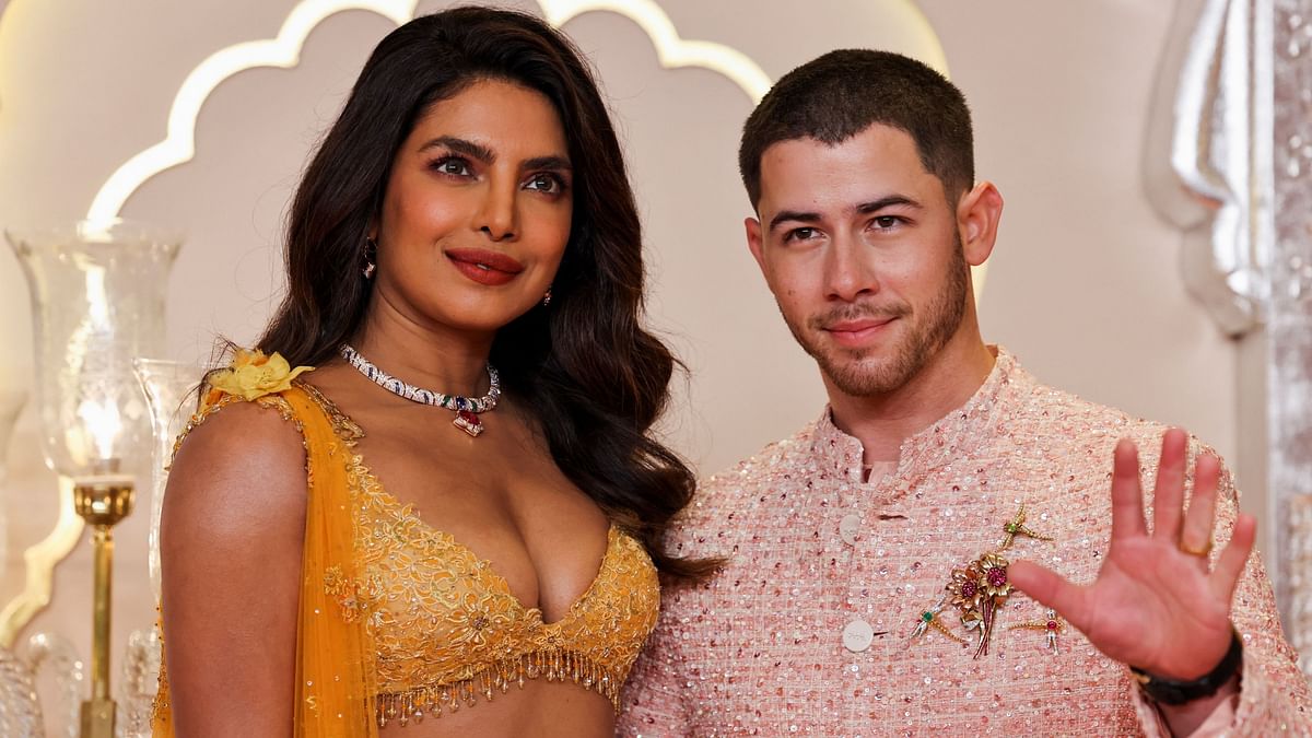 Global icon Priyanka Chopra Jonas and her husband Nick Jonas made a stunning entrance at the wedding of Anant Ambani and Radhika Merchant. 